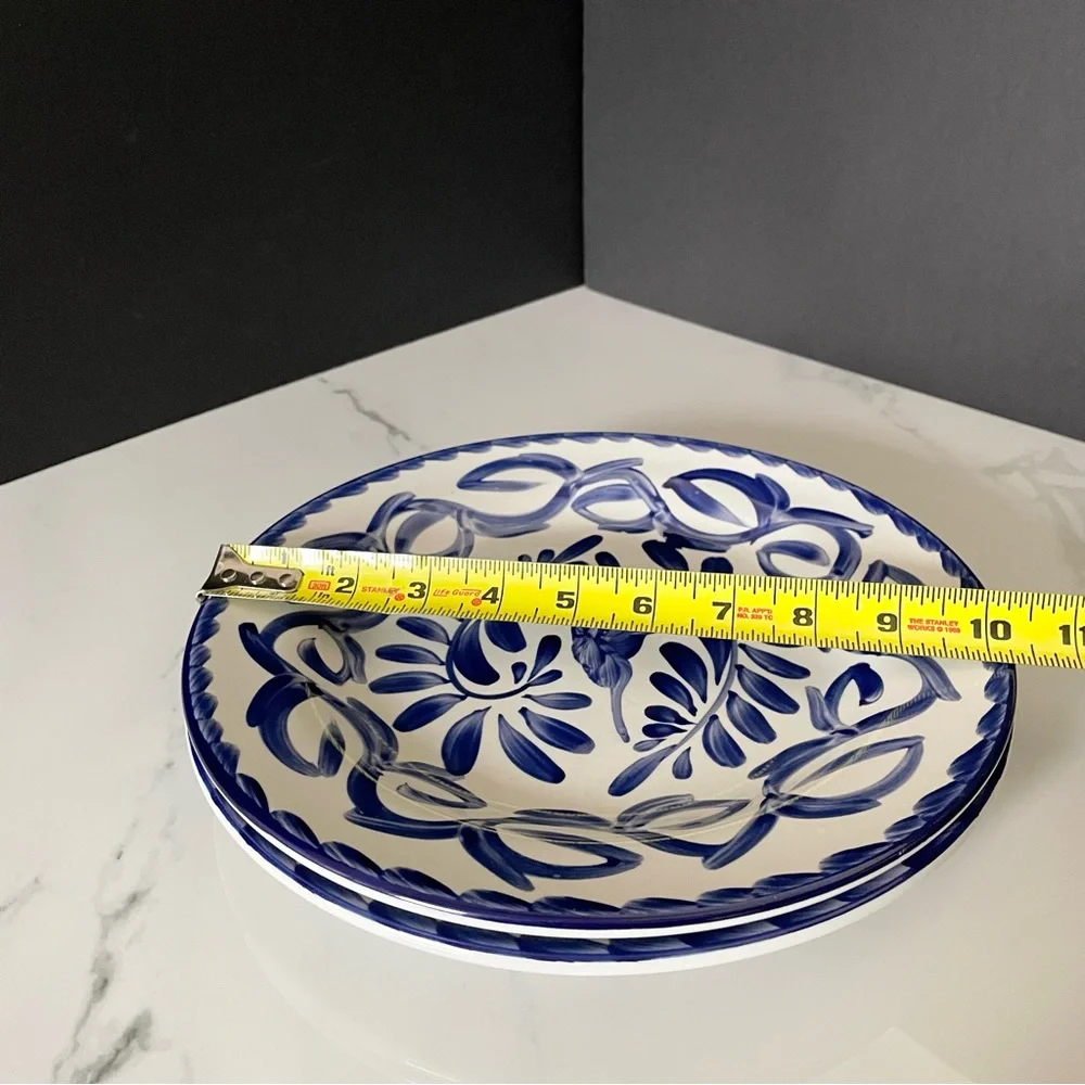 SET of 2 Blue & White Dinner Plates - Anfora Puebla - Pottery Barn